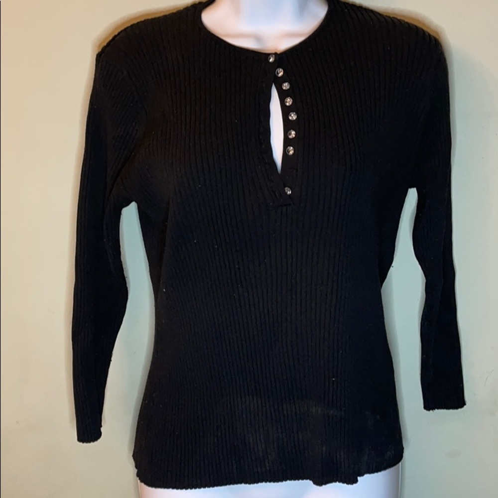 black sweater
